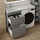Style Line Тумба с раковиной под стиральную машину Даллас 115 L Люкс Plus серая – фотография-12